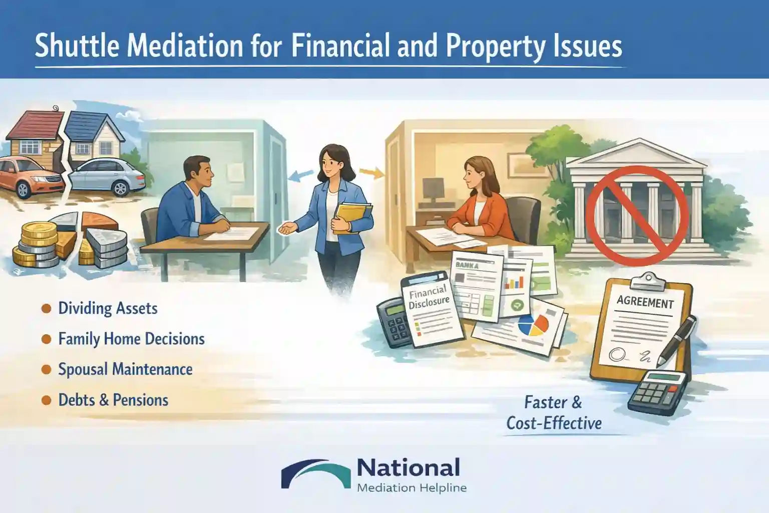 Shuttle Mediation for Financial and Property Issues Plymouth